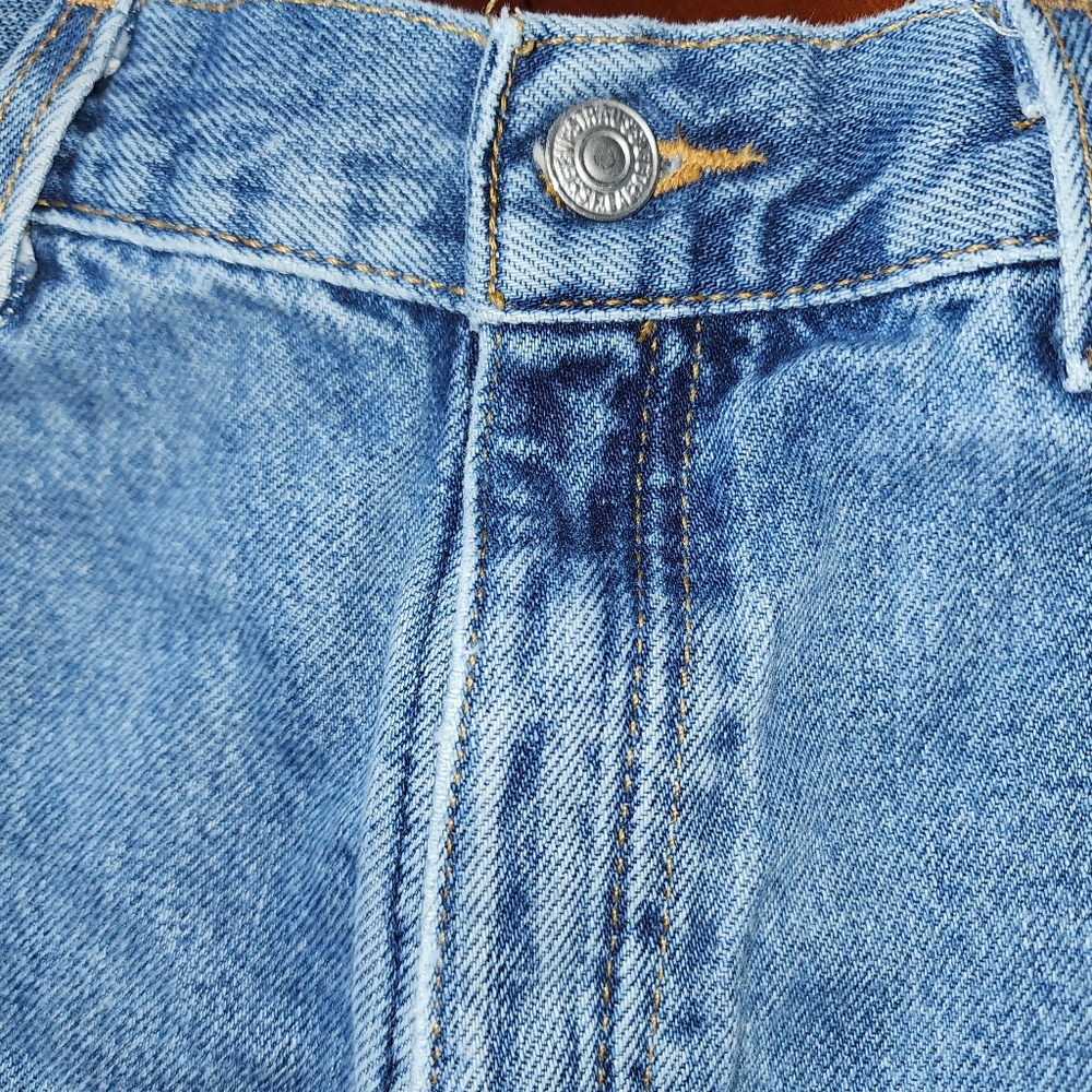 Vintage Levis Jean Shorts 550 Blue Jeans  Cut Off Light Blue Made USA Women's 10 - Picture 14 of 14